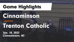 Cinnaminson  vs Trenton Catholic Game Highlights - Jan. 10, 2022