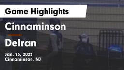 Cinnaminson  vs Delran  Game Highlights - Jan. 13, 2022