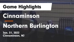 Cinnaminson  vs Northern Burlington  Game Highlights - Jan. 31, 2022