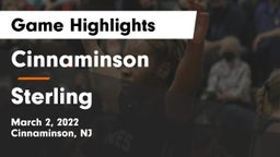 Cinnaminson  vs Sterling  Game Highlights - March 2, 2022