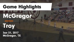 McGregor  vs Troy  Game Highlights - Jan 31, 2017