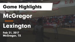 McGregor  vs Lexington  Game Highlights - Feb 21, 2017