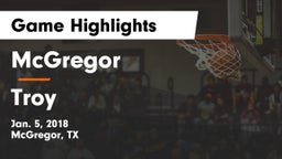 McGregor  vs Troy  Game Highlights - Jan. 5, 2018