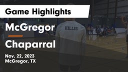 McGregor  vs Chaparral  Game Highlights - Nov. 22, 2023