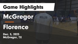 McGregor  vs Florence  Game Highlights - Dec. 5, 2023