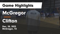 McGregor  vs Clifton  Game Highlights - Dec. 28, 2023