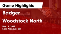 Badger  vs Woodstock North Game Highlights - Dec. 4, 2018