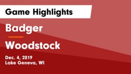 Badger  vs Woodstock  Game Highlights - Dec. 4, 2019