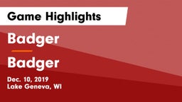 Badger  vs Badger  Game Highlights - Dec. 10, 2019
