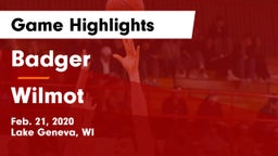 Badger  vs Wilmot  Game Highlights - Feb. 21, 2020