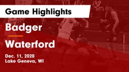 Badger  vs Waterford  Game Highlights - Dec. 11, 2020