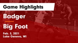 Badger  vs Big Foot  Game Highlights - Feb. 3, 2021