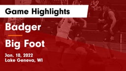 Badger  vs Big Foot  Game Highlights - Jan. 10, 2022