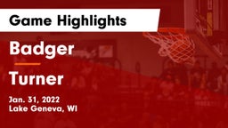 Badger  vs Turner  Game Highlights - Jan. 31, 2022