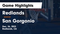 Redlands  vs San Gorgonio  Game Highlights - Dec. 26, 2023