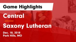 Central  vs Saxony Lutheran  Game Highlights - Dec. 18, 2018