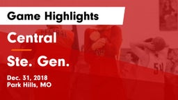 Central  vs Ste. Gen.  Game Highlights - Dec. 31, 2018