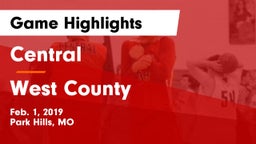 Central  vs West  County   Game Highlights - Feb. 1, 2019