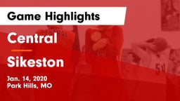 Central  vs Sikeston  Game Highlights - Jan. 14, 2020