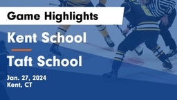 Kent School vs Taft School Game Highlights - Jan. 27, 2024