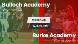 Matchup: Bulloch Academy vs. Burke Academy  2017