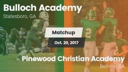 Matchup: Bulloch Academy vs. Pinewood Christian Academy 2017