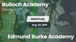 Matchup: Bulloch Academy vs. Edmund Burke Academy 2018
