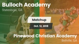 Matchup: Bulloch Academy vs. Pinewood Christian Academy 2018