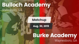 Matchup: Bulloch Academy vs. Burke Academy  2019