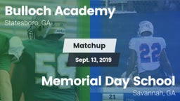 Matchup: Bulloch Academy vs. Memorial Day School 2019