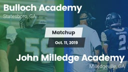 Matchup: Bulloch Academy vs. John Milledge Academy  2019