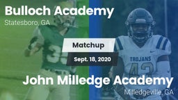Matchup: Bulloch Academy vs. John Milledge Academy  2020