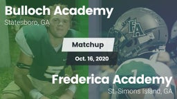 Matchup: Bulloch Academy vs. Frederica Academy  2020