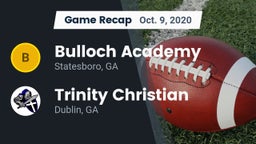 Recap: Bulloch Academy vs. Trinity Christian  2020