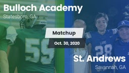 Matchup: Bulloch Academy vs. St. Andrews  2020