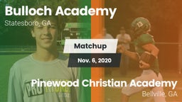 Matchup: Bulloch Academy vs. Pinewood Christian Academy 2020