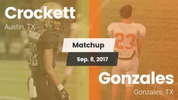 Matchup: Crockett vs. Gonzales  2017