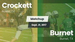 Matchup: Crockett vs. Burnet  2017