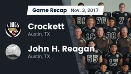 Recap: Crockett  vs. John H. Reagan  2017