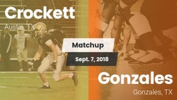 Matchup: Crockett vs. Gonzales  2018