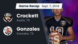 Recap: Crockett  vs. Gonzales  2018