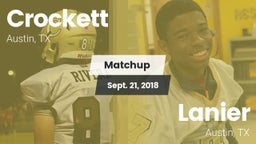 Matchup: Crockett vs. Lanier  2018