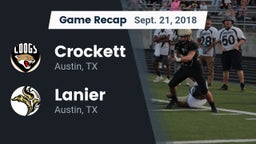Recap: Crockett  vs. Lanier  2018