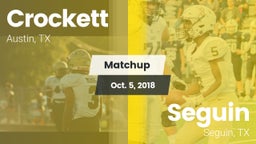 Matchup: Crockett vs. Seguin  2018