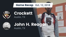 Recap: Crockett  vs. John H. Reagan  2018