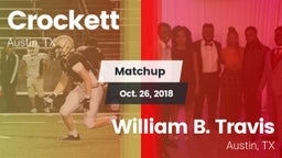 Matchup: Crockett vs. William B. Travis  2018