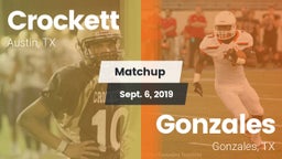 Matchup: Crockett vs. Gonzales  2019