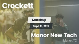 Matchup: Crockett vs. Manor New Tech 2019