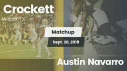 Matchup: Crockett vs. Austin Navarro  2019