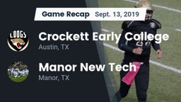 Recap: Crockett Early College  vs. Manor New Tech 2019